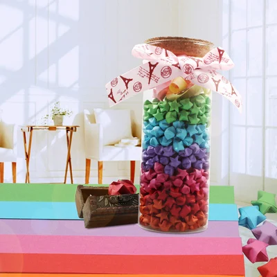 Us 057 Free Shipping90 Stripspackage30 Candy Colors Handcraft Origami Lucky Star Strips Diy Paper Decoration Wishing Bottle Gift In Craft Paper