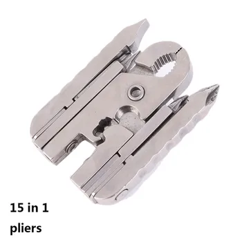 

Multi Tool Pliers Travel Tool Keychain Combination EDC Tool Folding Plier 15 in 1 Screwdriver Multi Tools