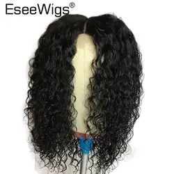 Eseewigs Короткие 13x6 синтетические волосы на кружеве Искусственные парики боб стиль 180 Высокая плотность толстые Парики Бразильский Реми