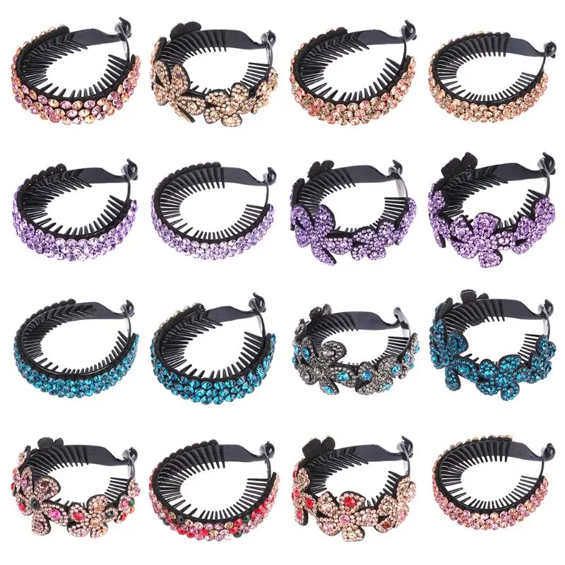 

Women Hair Clip Nest Rhinestone Hairpin Claws Ponytail Bun Holder Accessory