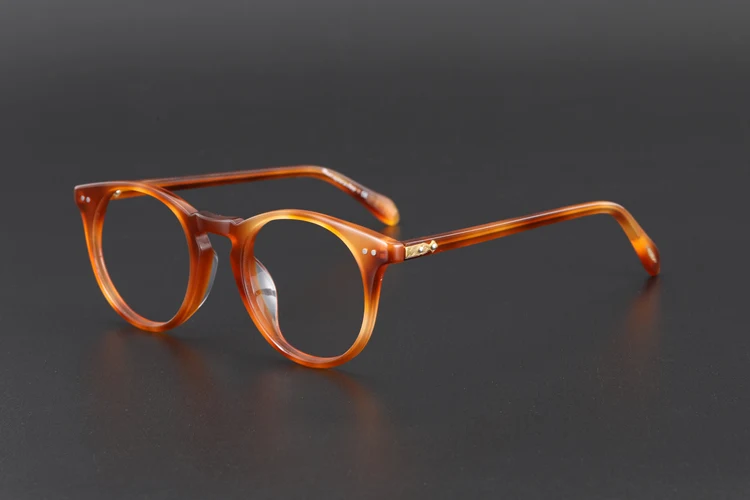 Sir O malley, круглые очки, оправа OV5256, женские ацетатные очки, мужские очки по рецепту, близорукость, прозрачные солнцезащитные очки, оправа Malley - Цвет оправы: Amber Frame