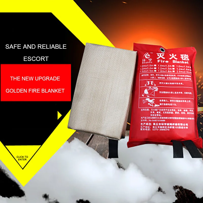 1.2M x 1.8M Fire Blanket Fiberglass Fire Flame Retardant Quality Emergency Survival Shelter Safety Cover Blanket
