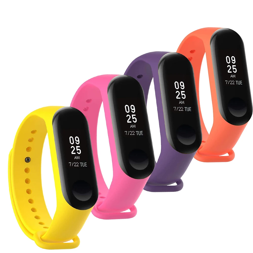 

Pack of4C Strap For Xiaomi Mi Band 3,Silicone wrist strap For xiaomi mi band 3 accessories bracelet Miband3 Strap