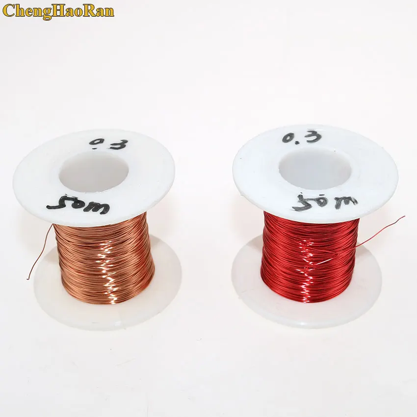 ChengHaoRan 0 3 мм * 50 м/100 м/катушка эмалированная полиуретановая медная проволока