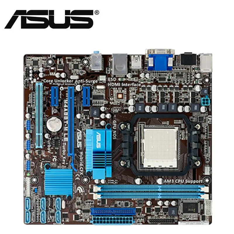 Asus M4A88T-M LE настольная материнская плата 880G розетка AM3 DDR3 16G для Phenom II/Athlon II/Sempron 100 uATX оригинальная подержанная материнская плата