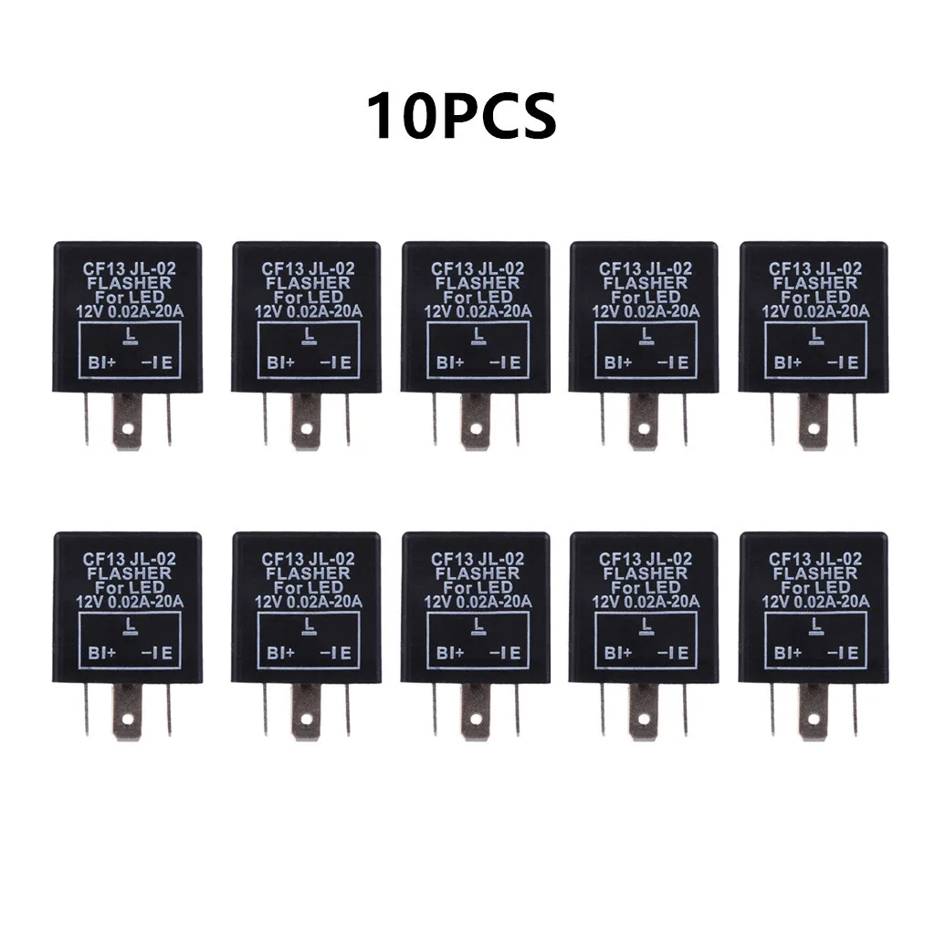 

CF13 12V FLS723 3pin 10pcs Car relay waterproof universal for Car Electronic LED Flasher Relay to Fix Turn Signal Blinker Light