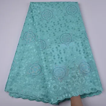 

African Dry Lace Fabrics High Quality For Women's Party Clothes Cotton Dry Lace Fabric Swiss Voile With Stone Swiss Voile Lace