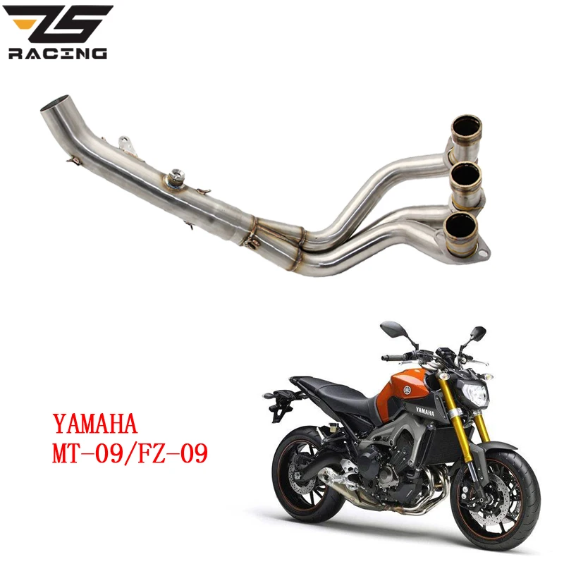 

ZS Racing Motorcycle Exhaust Muffler Contact Middle Pipe Full System Slip On For YAMAHA MT-09 FT-09 MT09 FZ09