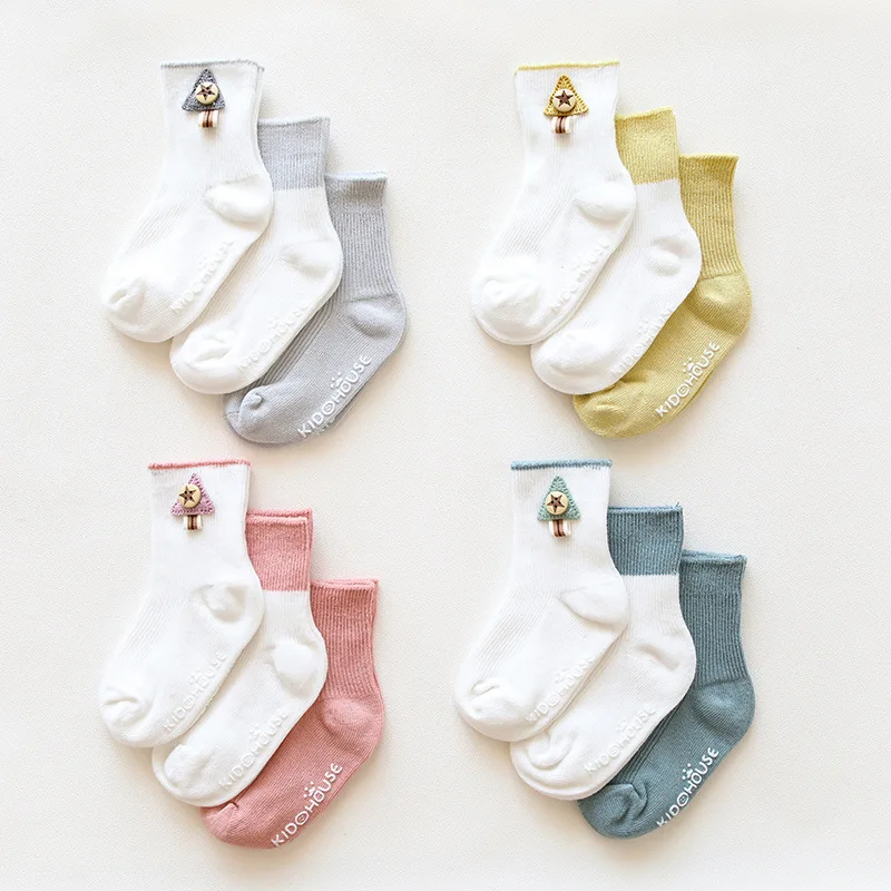 3 шт. носки для малышей с героями мультфильмов антискользящий новорожденных