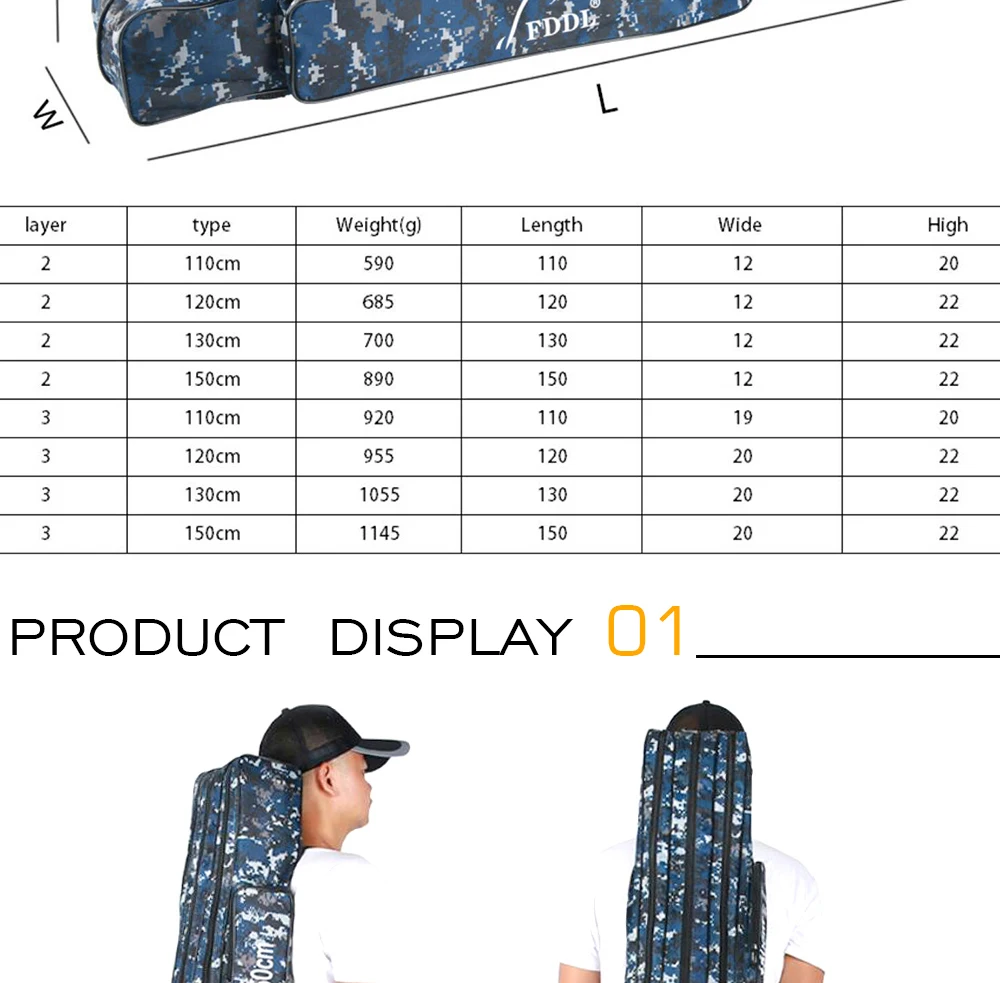 Мешок рыболовной удочки 110/120/130/150 см 2-3 Слои прочная сумка для рыболовных снастей