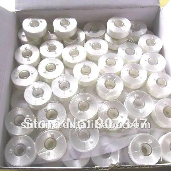 Free shipping 2 boxes L size plastic sided prewound bobbins for janome, brother and babylock embroidery machine photo