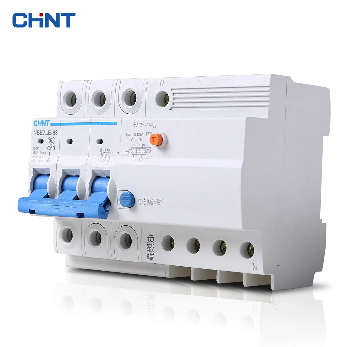 CHNT CHINT Leakage Protector NBE7LE 3P + N 16A 20A 25A 32A 40A 63A ...