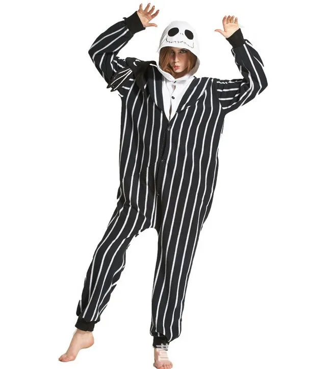 

The Nightmare Before Christmas Jack Skellington Skeleton Romper Adult Men Women Unisex Animal Kigurumi Cosplay Pajamas