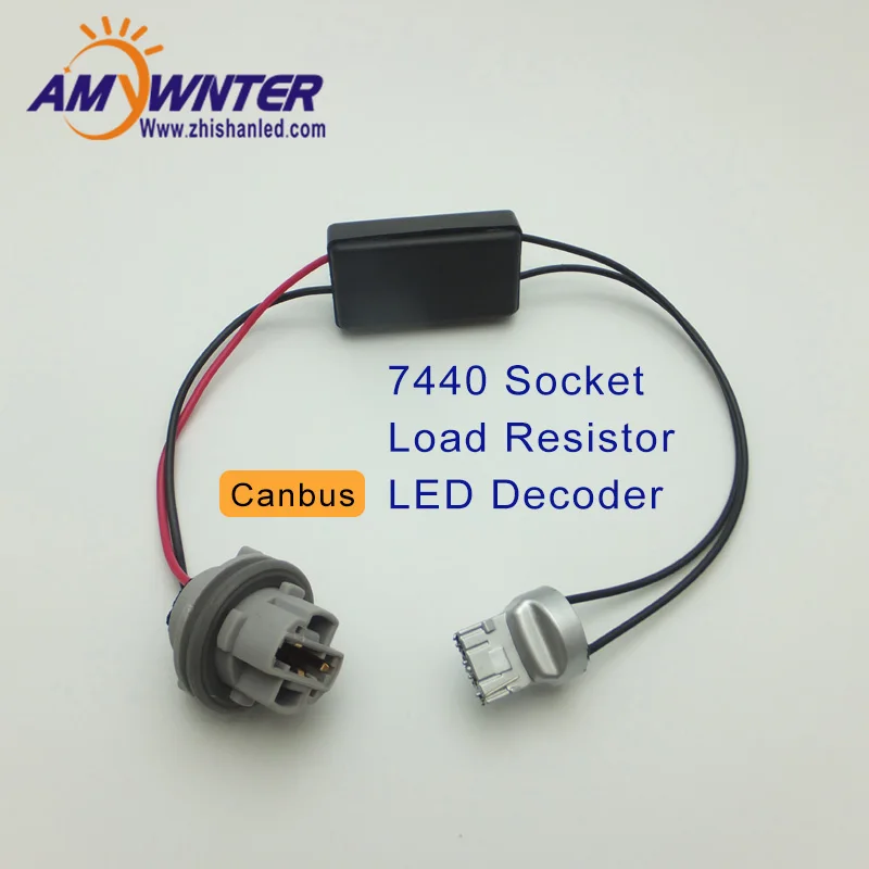 

12V 7440 W21W T20 Canbus Error Free Resistor LED Decoder Warning Error Canceller For LED Turn Signal Bulb AMYWNTER