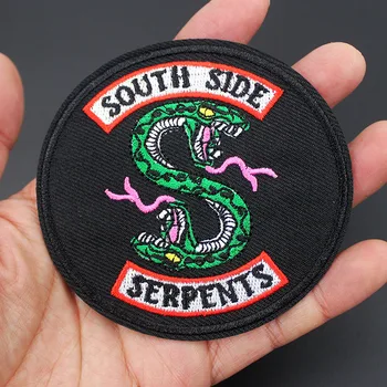 

Fashion Cool South Side Serpents Patches Iron on Embroidered Stickers DIY Applique for Jacket Jeans Backpack Badges