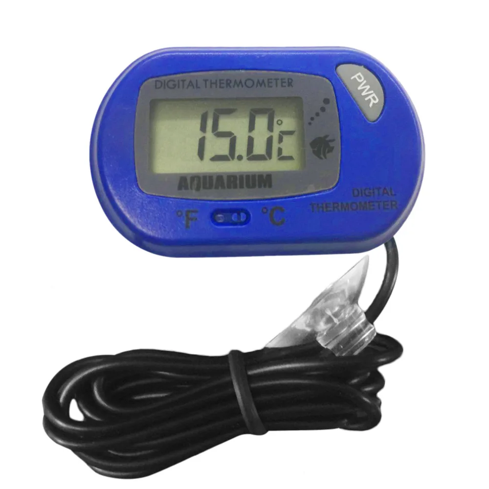 

Mini Black Aquarium Fish Tank Water Submersible Waterproof Digital LCD Thermometer Little Sensor Wired New Color Version!