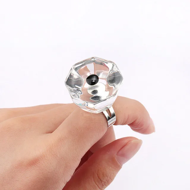 

1pcs Individual Eyelash Extension Pro Glass Crystal Glue Finger Ring Glue Holder Eye Lash Adhesive Stand Pallet Holder
