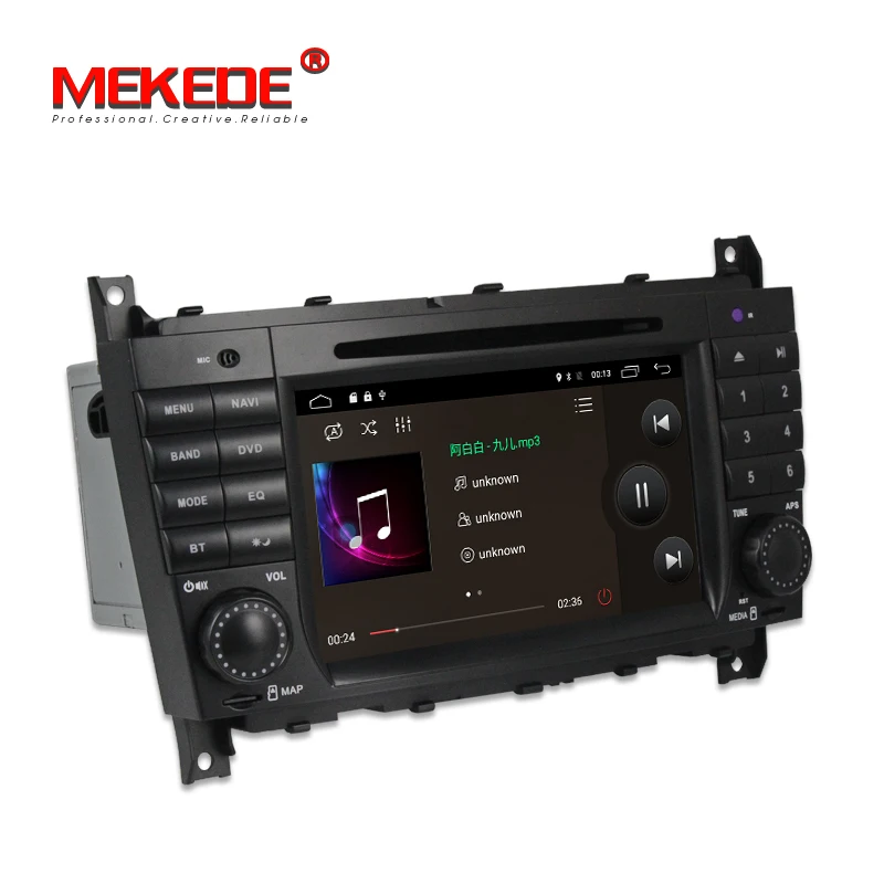 Top Free shipping! Pure Android7.1 Smart car navigation GPS DVD player for Mercedes/Benz W203 W209  C-Class C180 C200 CLK200 4