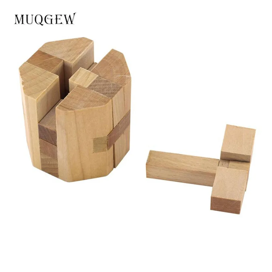Buy MUQGEW Wooden Intelligence Toy Classic Puzzle IQ Mind Brain Teaser 2D 3D