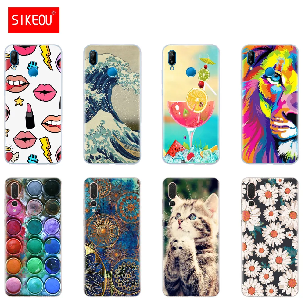 SIKEOU летний цветочный Рисунок льва тигра мягкий tpu прозрачный чехол для телефона