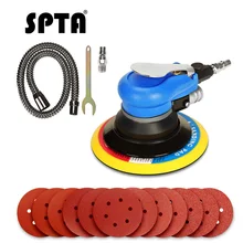 SPTA 6 дюймов воздух случайный орбитальный двойного действия шлифовальный станок орбита полировщик шлифовальные инструменты пневматические с шлифовальными дисками бумажный коврик