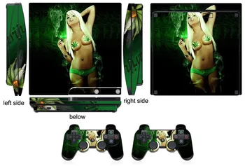 

Babe Q208 Vinyl Skin Sticker Protector for Sony PS3 Slim PlayStation 3 Slim and 2 controller skins Stickers