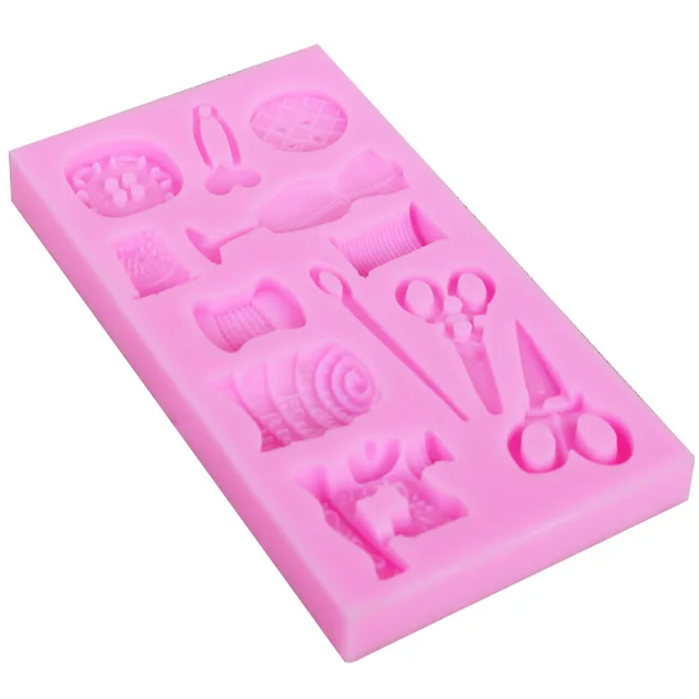 Sophronia M347 Cake Tool 1 Pc Ollós Gomb Varró Designer Ruhák Szilikon Penész Esküvői Torta Határ Fondant 11*6*1,1 Cm - Image 3