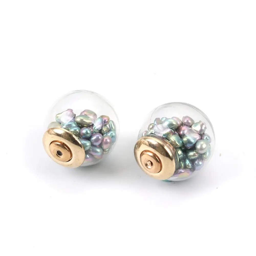 

Doreen Box Glass Ear Nuts Post Stopper Earring Findings Ball Gold Color Multicolor Jewelry Accessories 16mm( 5/8"), 10 PCs