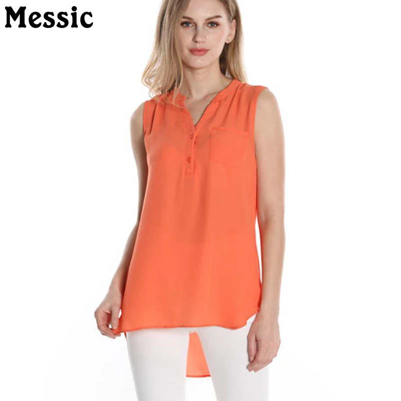 high low chiffon top