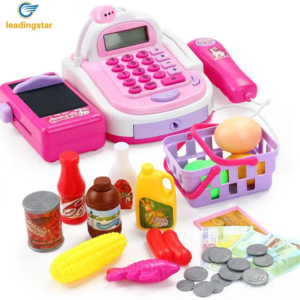LeadingStar Kids Simulation Cash Register Calculator Cashier with Microphone and Sounds Pretend Play Toys LeadingStar Kids Simulation Cash Register Calculator Cashier with Microphone and Sounds Pretend Play Toys