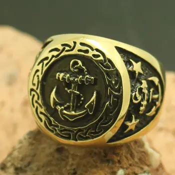 

316L Stainless Steel Cool Star Anchor Cool Ring
