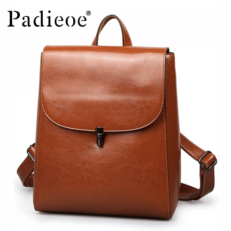 

Padieoe mini backpack bags for women backpack waterproof school bookbag leather Retro fashion travel luxury