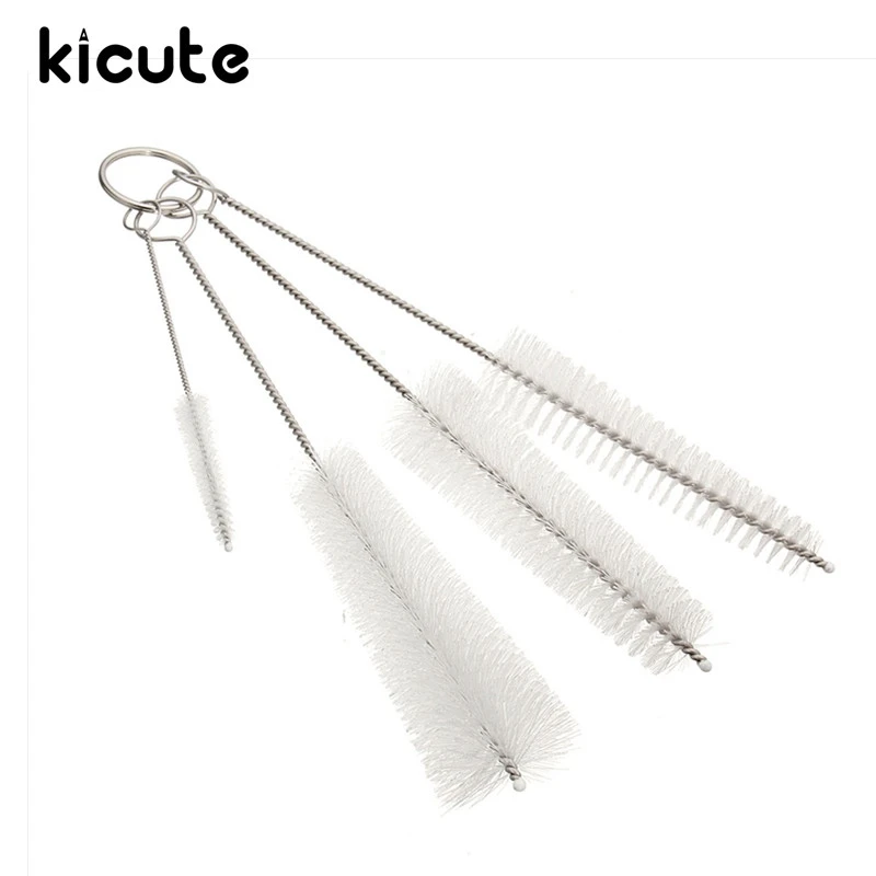 Kicute, 4 шт., лабораторный бутылочный носик, Пробирка для чистки чашек, моющая ручка, щетка, инструмент для чистки, лабораторное оборудование, школьные канцелярские принадлежности
