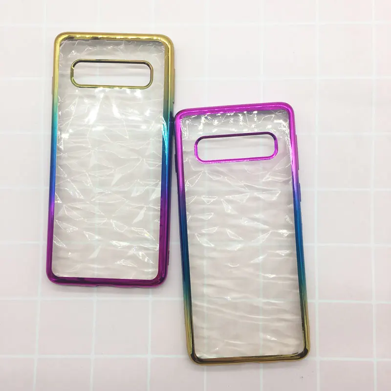 

3D Cases For Samsung Galaxy A10 A20 A30 A40 A50 A70 Plating Crystal Rubber Soft Clear Case Cover for Samsung S8 S9 S10 PLUS S10E