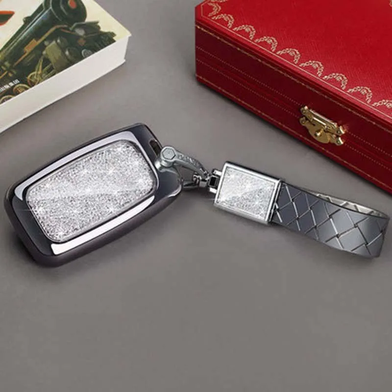 Чехол для ключей автомобиля с алмазным кристаллом, чехол специально для Land Rover Range Rover Velar 5 Discovery 4 Evoque с пряжкой для ключей
