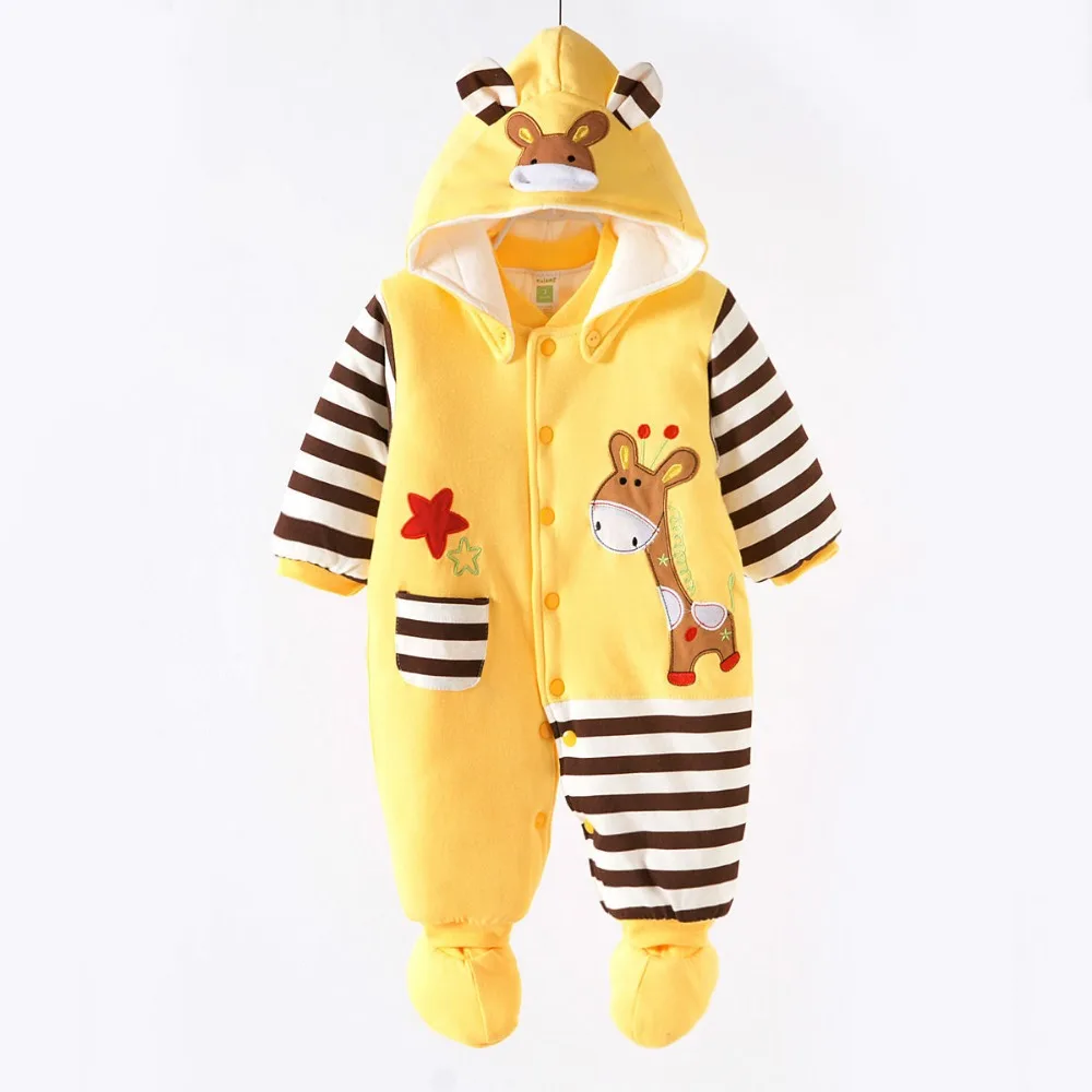 Bebé invierno mameluco 2016 Nueva Marca de algodón de dibujos animados de alta calidad grueso cálido bebé Bebé Ropa de niña Bebé invierno mameluco 2016 Nueva Marca de algodón de dibujos animados de alta calidad grueso cálido bebé Bebé Ropa de niña