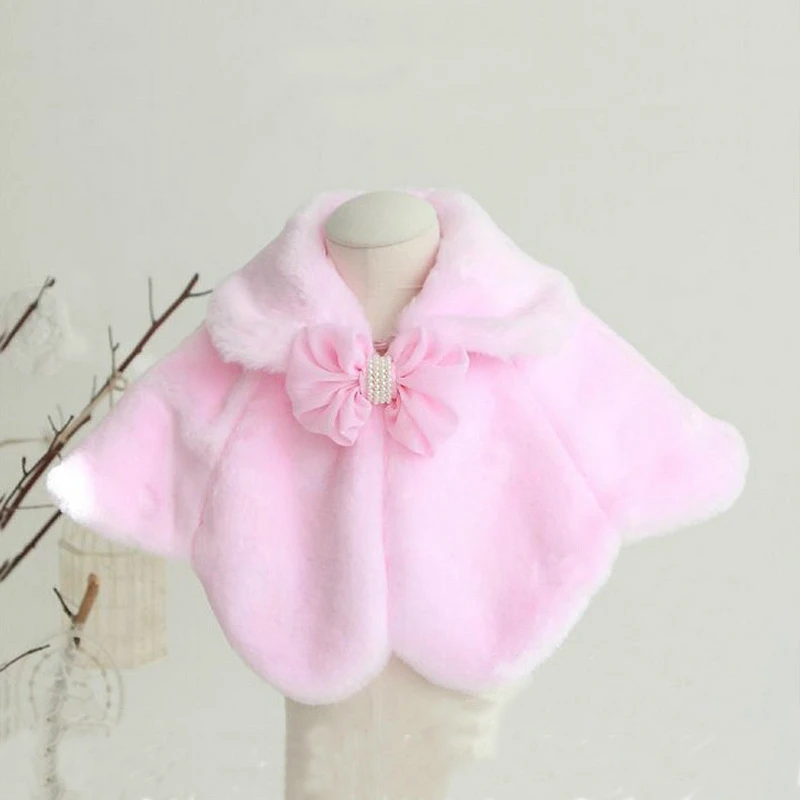 MQATZ/весенне-осенняя куртка с мехом для маленьких девочек с бантом из ленты, Детское пальто с кристаллами накидка для свадьбы для девочек от 3 до 13 лет