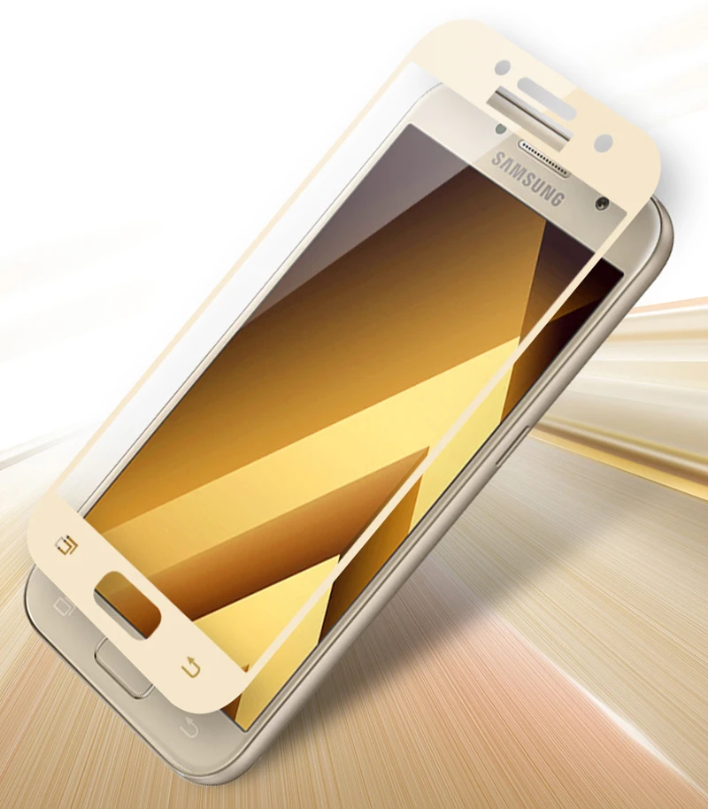 Защитная пленка на весь экран для Samsung Galaxy A5 A7 A3 2017 закаленное стекло A520F A320F