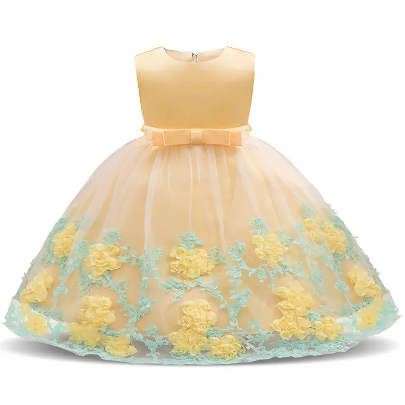 Платье на крестины для маленьких девочек; платье на свадьбу для девочек; 1 год; платье для новорожденных на день рождения; платье-пачка принцессы для малышей; Одежда для девочек - Цвет: dress 7