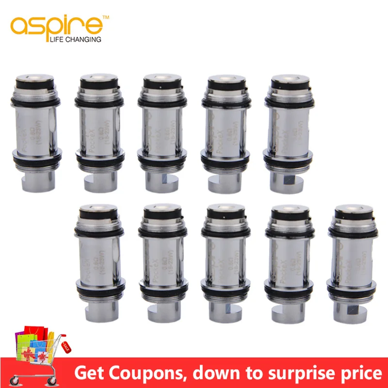 5-15 шт. Оригинал бренда &quotAspire PockeX&quot Головка Катушки 0 6/1.2ohm головка атомайзера