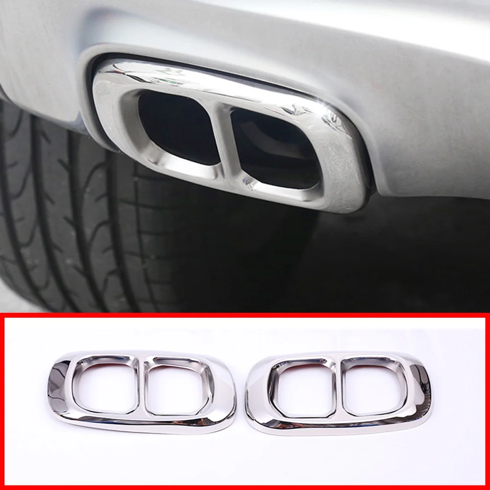 

Stainless Steel Car Exhaust Output Tail Cover Trim for Mercedes Benz GLA Class X156 200 220 260 2015-2018 Car Sticker Accessory