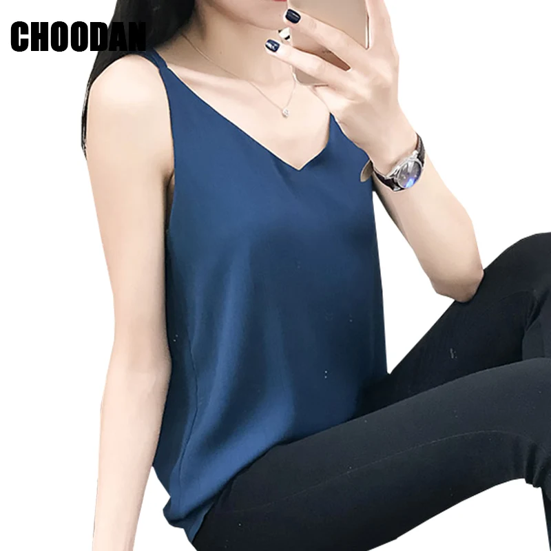 Chiffon Tank Top Summer Women Tops 2019 New Korean Style Sleeveless Top ...