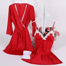 Красный халат кимоно купальный халат женский ночной и халат комплект мини домашнее платье цветок пижамы летняя одежда для сна женская ночная сорочка m-xxl