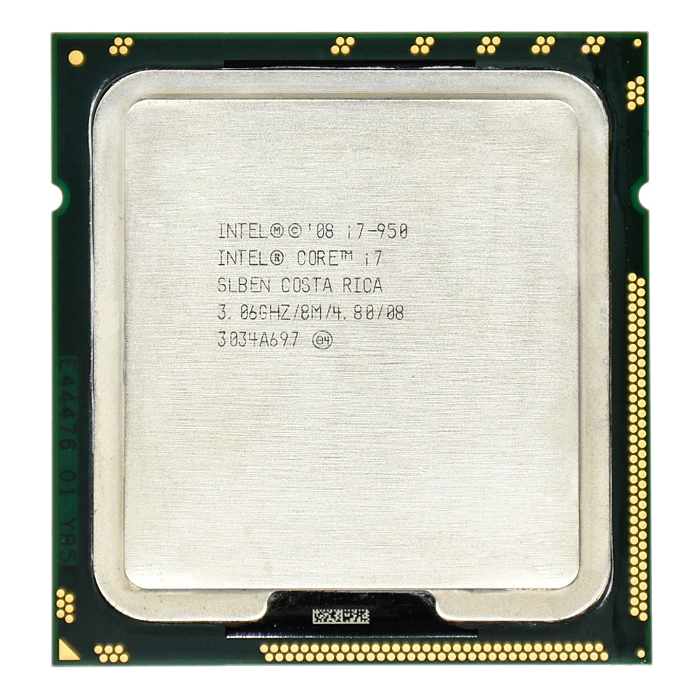 Lntel четырехъядерный процессор I7 cpu I7 950 3,06G 8M Cachen 130W 45nm LGA1366 настольный процессор