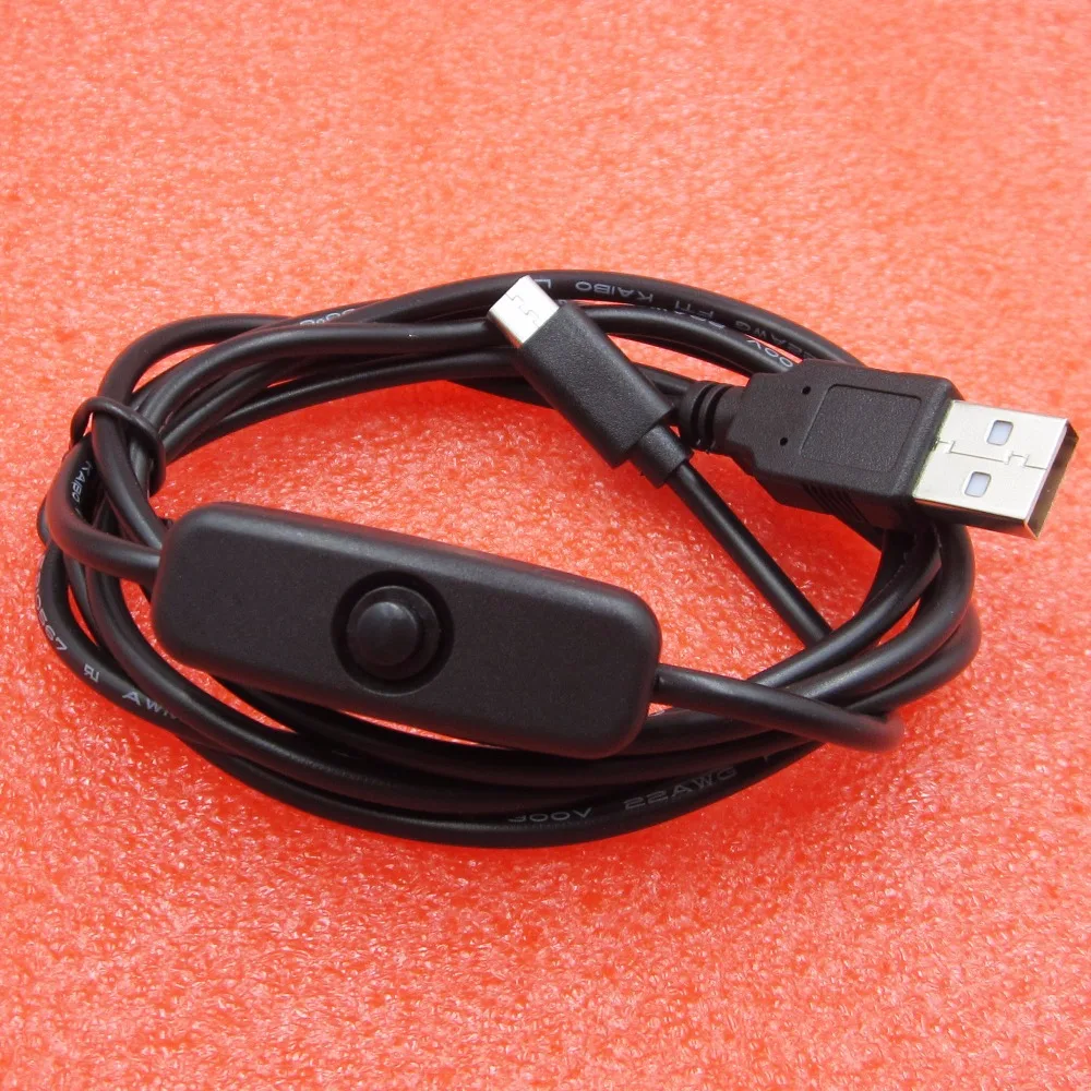 

Raspberry pi 3 USB to Micro USB with ON/OFF Button Switch Charger Power Cable