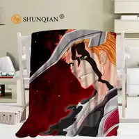 Custom BLEACH Kuchiki Rukia ผ้าห่ม Manta Falafel ผ้าห่มโซฟา/Bed/Plane Travel Plaids ชุดเครื่องนอน 56x80 นิ้ว 50X60 นิ้ว 40X50 นิ้ว