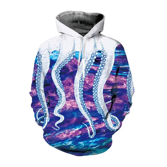 Galaxy Blue Octopus Costume Unisex Mens Womens 3D Printed Hoodie Sweatshirt Pullover Tops Blouse