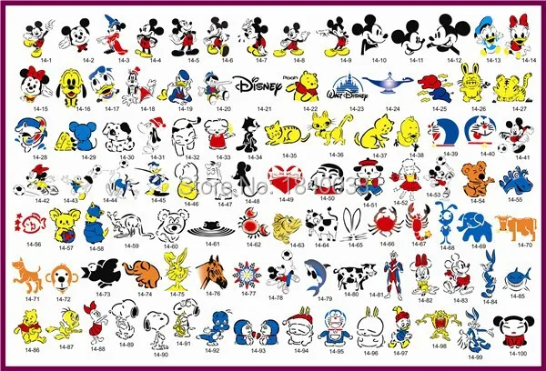 children s favor cartoon characters temporary body tattoo stencils