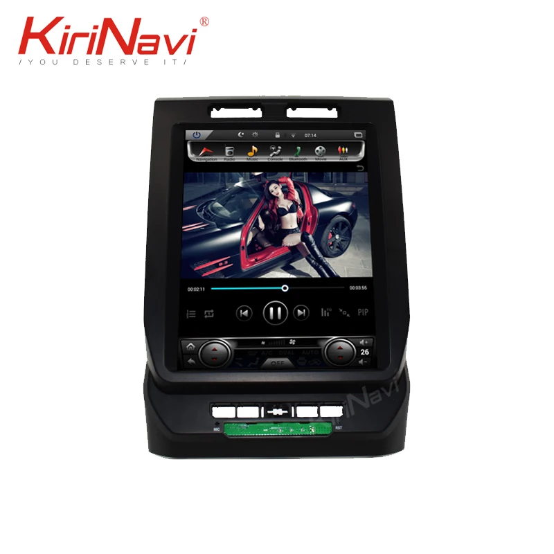 Clearance KiriNavi Android 8.1 Vertical Screen Tesla Style 12.1" Car Radio For Ford F150  Car Dvd Multimedia GPS Navigation WIFI 2014-2016 4