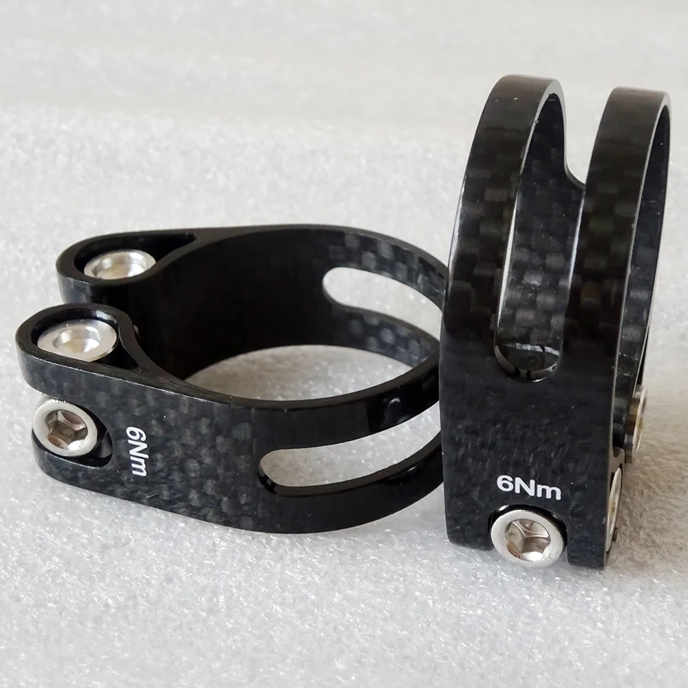 New Carbon Fiber 14g Mountain Bike Seatpost Clamp MTB Road Bike Clamp